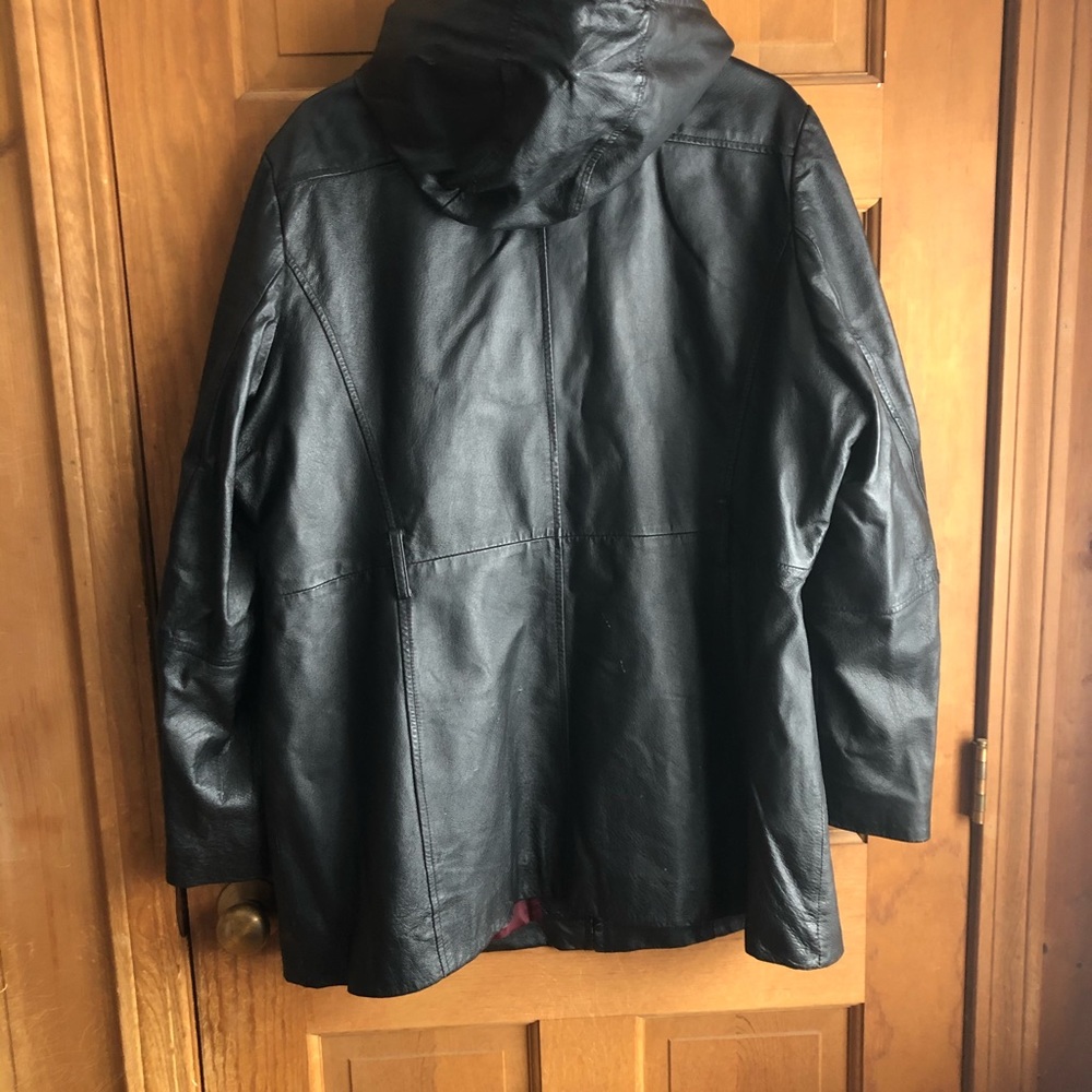 Hooded Croft-and- Barrow woman’s 1X leather Jacket